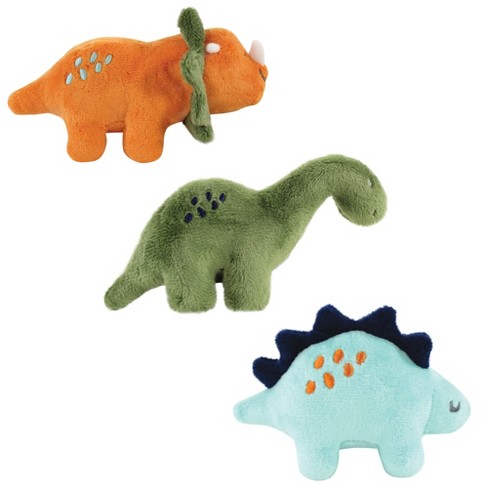 Luvable Friends Dog Squeaky Plush Dog Mini Toy Set, Dinosaurs, One Size ...