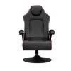 CXR3 Neo Fiber LED Audio Pedestal Gaming Chair with Subwoofer Black - X Rocker: Ergonomic Design, Swivel Base - image 2 of 4