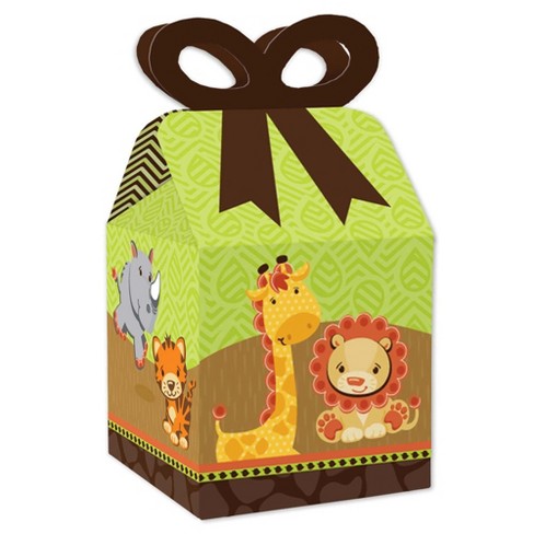 Big Dot Of Happiness Funfari - Fun Safari Jungle - Square Favor Gift ...