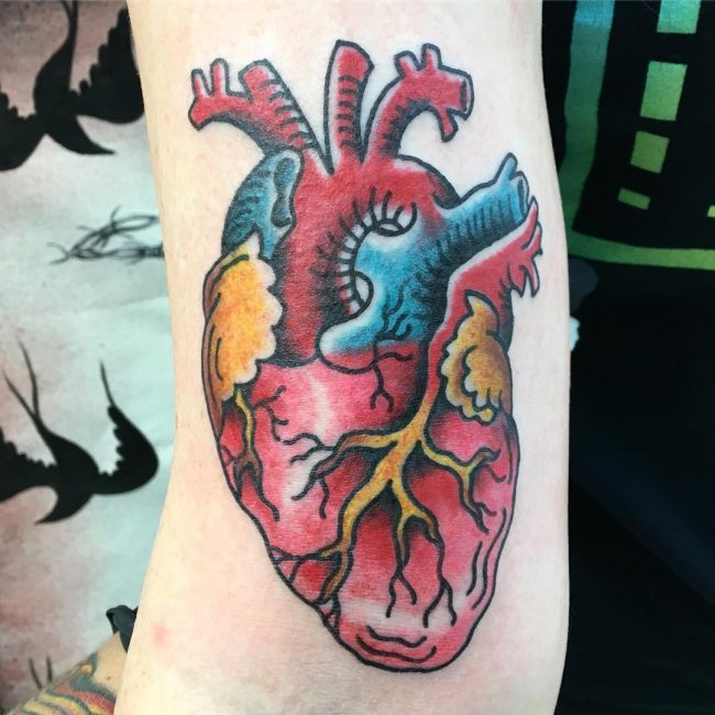 Anatomical Heart Tattoo