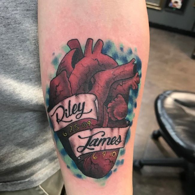 Anatomical Heart Tattoo