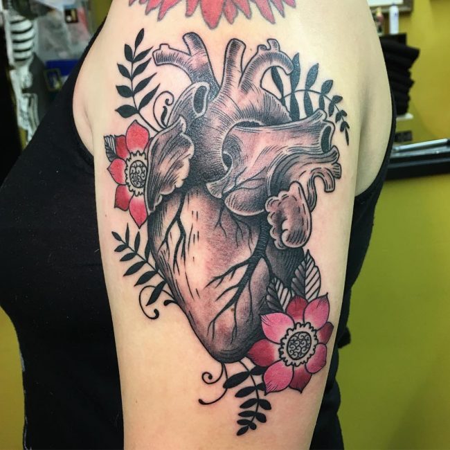 Anatomical Heart Tattoo