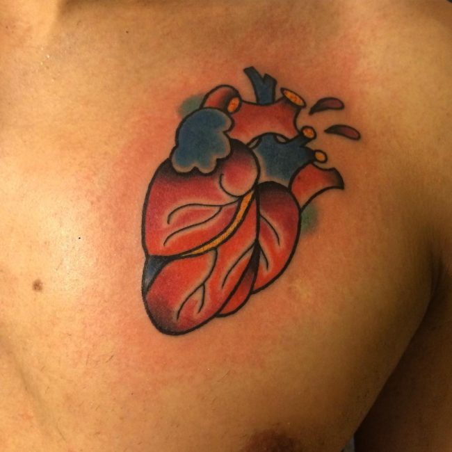 Anatomical Heart Tattoo