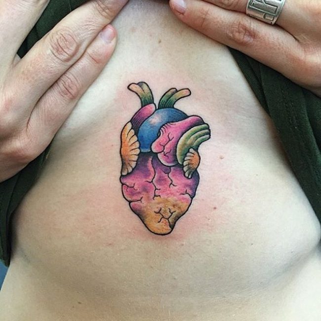 Anatomical Heart Tattoo