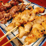 Yakitori Hoppy Minami - かわ & 砂肝