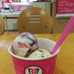 31 ICE CREAM Otawara Tobu Ten - スリーベリーフロマージュ、レーズンバターサンドイッチ