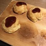 Sabou Himawari Rakuhoku Hankyu Sukuea Ten - 最後に専用の玉子焼きソースで！