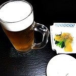 Sakae Zushi - 生ビールとお通し