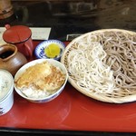 Soba Sennin - 仙人盛（更科＆田舎のあいもり）にﾐﾆ野菜天丼つけたんだべな。