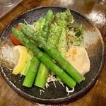 よって屋 - アスパラ塩ゆで 580円