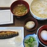 Sukiya Nishi-Oji Eki Minami Ten - すき家　サバ朝食・納豆