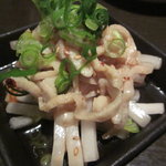 h Tori to Sakana to Touban Nabe Kakoi - 鶏皮湯引きポン酢￥330