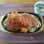 Shiretoko Gonta Mura Toyokura Ten - 「えびフライミートスパゲティ」990円。