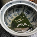 Keiryu Onsen Kanmuri So - 蒸し物：桜道明寺蒸し　銀餡かけ