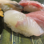 Tsukiji Sushi Sei Sogo Chiba Ten - 「天然平目」378円