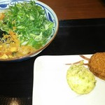 Marugame Seimen Utsunomiya Kamitosai Ten - とろろうどん　大+コロッケ+磯部玉子