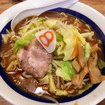 8 Ban Ramen Matsuto Ten - 野菜ラーメン 味噌 大盛180円