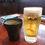 sai - 生ビール(550円)ホットウーロン(350円)