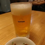 Washoku Izakaya Hanare Nakano Shinbashi - 生ビール 201905