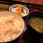 Kagaya Hiroshima Ten - 新生姜飯　香の物　あおさの味噌汁