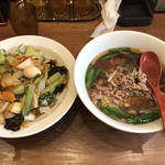 長楽 - 台湾ラーメンと中華飯のセット