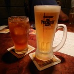 BIERHALL - プレモル(650円)と烏龍茶