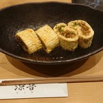 和食処 涼音 - 穴子と三つ葉の出し巻き