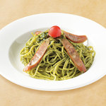 Coarsely ground sausage pesto