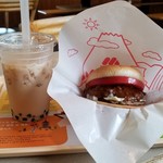 Mos Burger Ushiku Ten - カレーモスバーガー＆タピオカ冬瓜茶ミルク