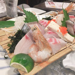 Mandegan Setouchi Wa Dining Zen - お刺身盛り合わせ
                        何やら 湯葉もついている模様