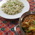 Minna no Curry House & Izakaya Oonari Ten - マトンドピアザ "Mutton Do Pyaza"，クミンライス "Cumin Rice"