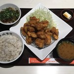 Kome Masa Shokudo Prime Tre Akaike Ten - 香味ねぎから揚げマウンテン定食