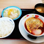 松屋 - うまトマチーズハンバーグ定食