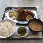 キッチンＫ - アジフライ・カキフライ定食　1100円