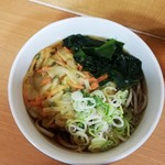 Takahata Soba Meidaimae Ten - かき揚げ田舎そば￥460　サテライトビュー