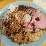 Ramen Keijiro Hon Ten - どろそば大盛＋レアチャー ¥1,200