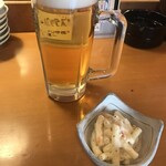 Sushi Izakaya Yatai Zushi Hakozaki Eki Mae Cho - 生ビールとつきだし！