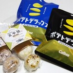 Suwako Service Area Nobori Sen - 五平餅（280円×2）、ポテトデラックス（151円×2）