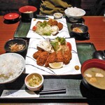 Zentei Echigo no Daidokoro Kameda Ten - カキフライランチ（ご飯大盛り）