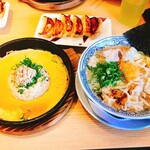 Marugen Ramen Harugai Kozoji Ten - 肉そば、小チャーハン、餃子