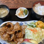 Una Hachi - 豚ロース生姜焼定食1200円