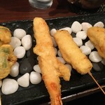 Oden Kushikatsu Kado Hachi - オクラ　エビ　にんにく　豚肉