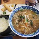 Yukai Sokai Chigasaki Ten Oshokuji Dokoro - サンマー麺＋ごはんと春巻きセット2020.01.26