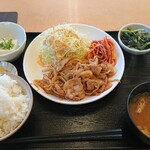 まんまや - この日のＡランチ 焼肉定食  750円