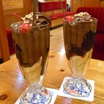 コメダ珈琲店 - チョコレートソフトクリーム×珈琲ジェリー