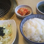 Yakiniku Yasumori Shimonoseki Osaka Ten - カルビランチのライスなど