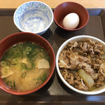 Sukiya Yongo Sendai Koriyama Ten - 牛丼モーニングセット