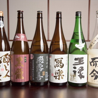 Approximately 30 types of sake