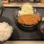 Matsu no Ya Kawasaki Ginza Gai Ten - 2020/03 ロースかつ定食（並） 550円（ライス・みそ汁付）