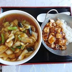 Nanyo Hanten - 五目つゆそば&麻婆豆腐丼セット1080円